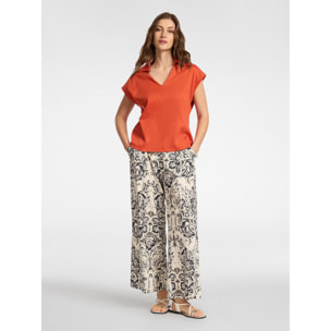 Elena Mirò - Camiseta con cuello - Naranja sol