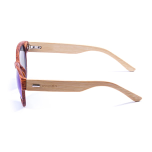 Gafas de sol OCEAN COOL - Marrón madera / Revo azul