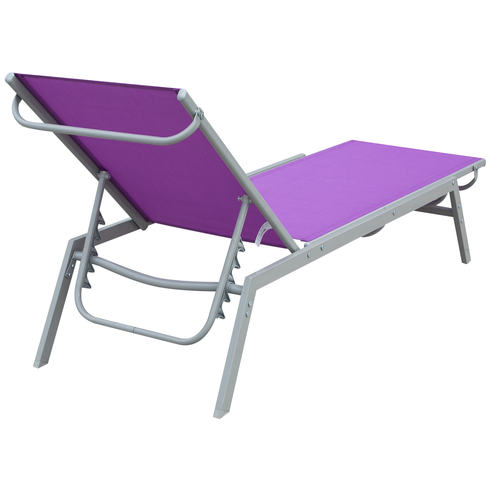 Bain de soleil transat design contemporain dossier inclinable multi-positions