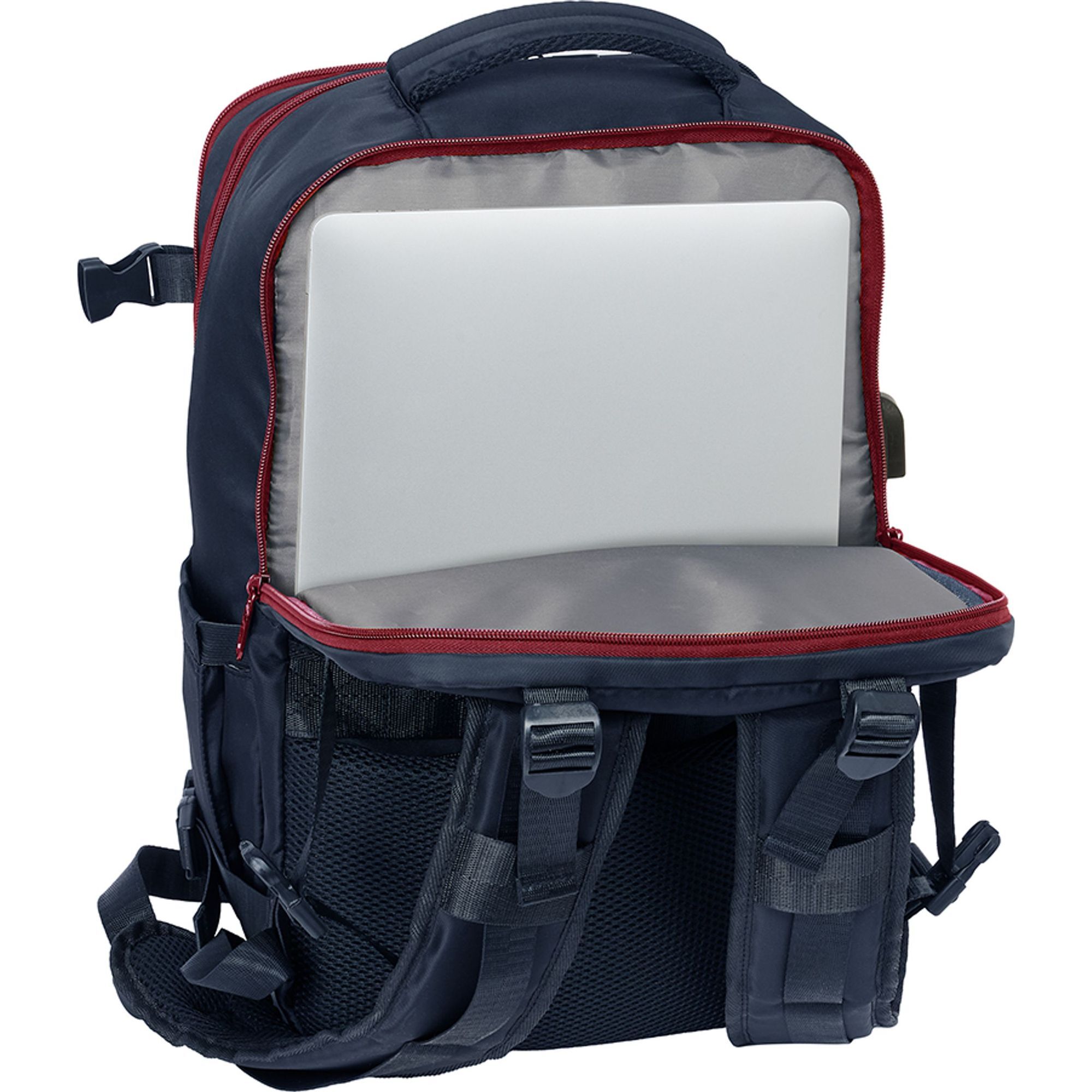 Mochila viaje cabina portatil 15,6 f.c.barcelona azul marino