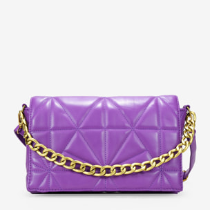 Bolso bandolera lila con solapa