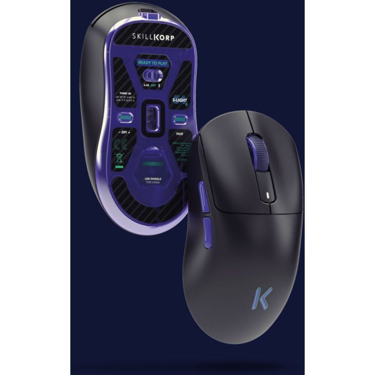 Souris Gamer Sans Fil SKILLKORP M20 Noir Ultimate 1K