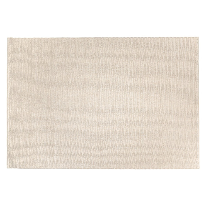 QUENTIN - Tapis rectangulaire 200x290cm en laine tissée couleur beige