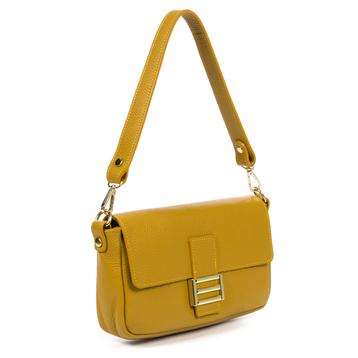 Alluvioni bolso de mano y bolso bandolera mujer. Piel auténtica acabado Dollaro.