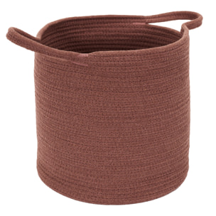 Lot de 3 Paniers - HOME DECO FACTORY - Coton - Terracotta Ocre Ivoire