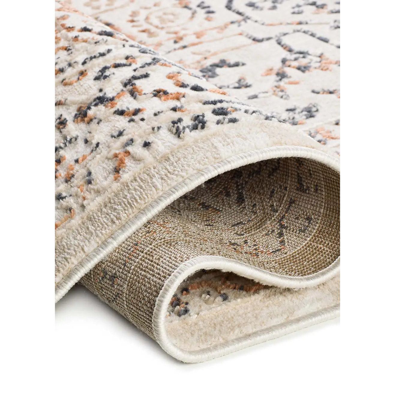 KEOPS Alfombra vintage con relieve multicolor, varias medidas disponibles.