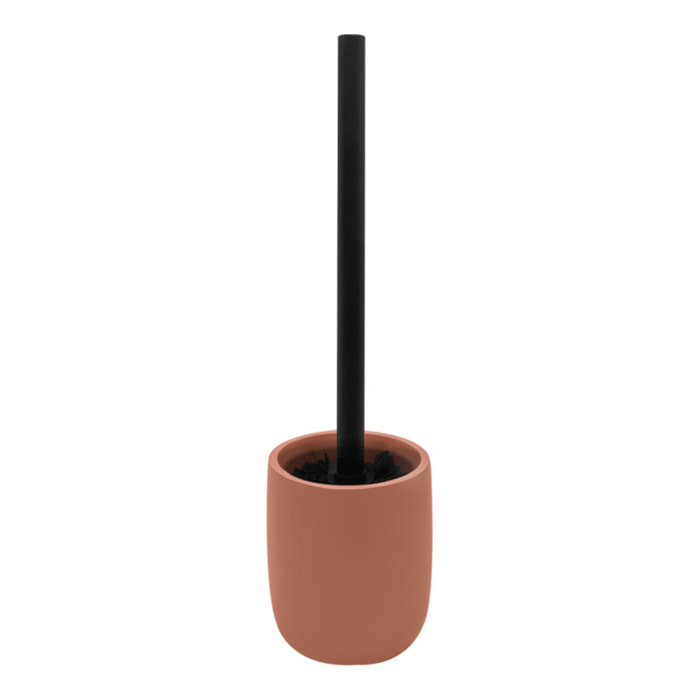 Brosse WC ZAC en polyrésine – finition terracotta mate, design moderne et minimaliste