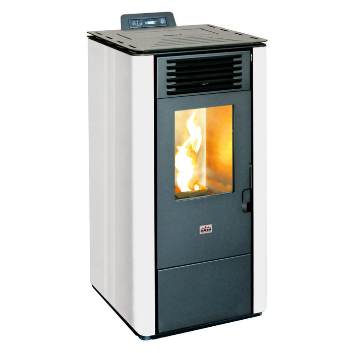 Stufa A Pellet Queen Bianca 6Kw