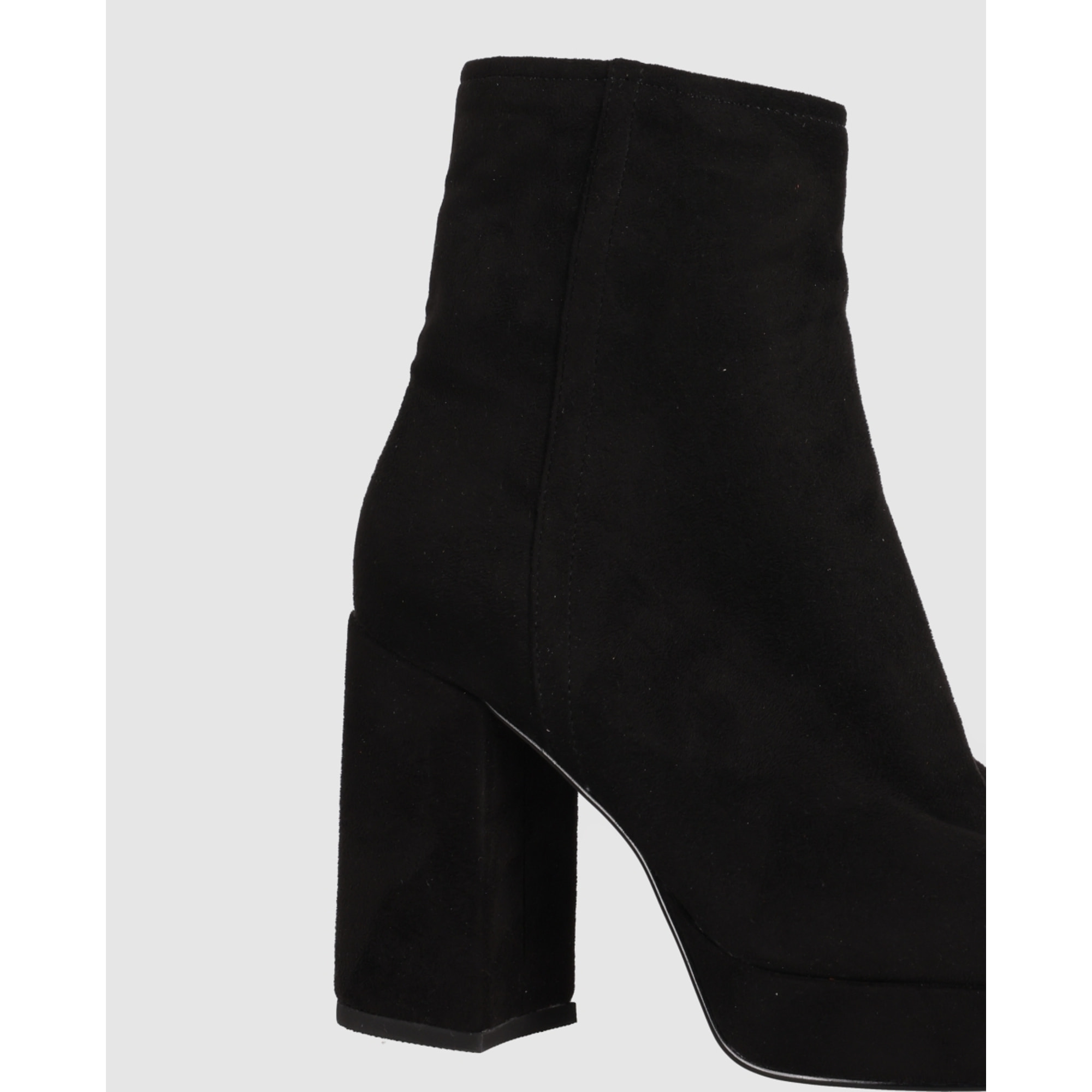 Botines de Tejido - Negro - Tacón: 10 cm