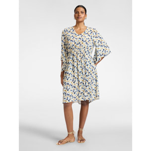 Elena Mirò - Vestido de viscosa estampado - Azul