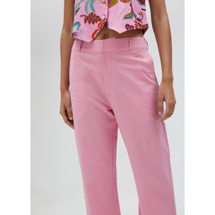 Pantaloni culotte rosa