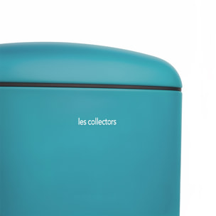Cubo de Basura con Pedal 20L Les Collectors N°534 | Acero Inoxidable | Cubo Interior Extraíble | Cierre Silencioso | Turquesa