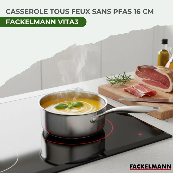 Casserole en inox 18/10 Triply Fackelmann Vita3