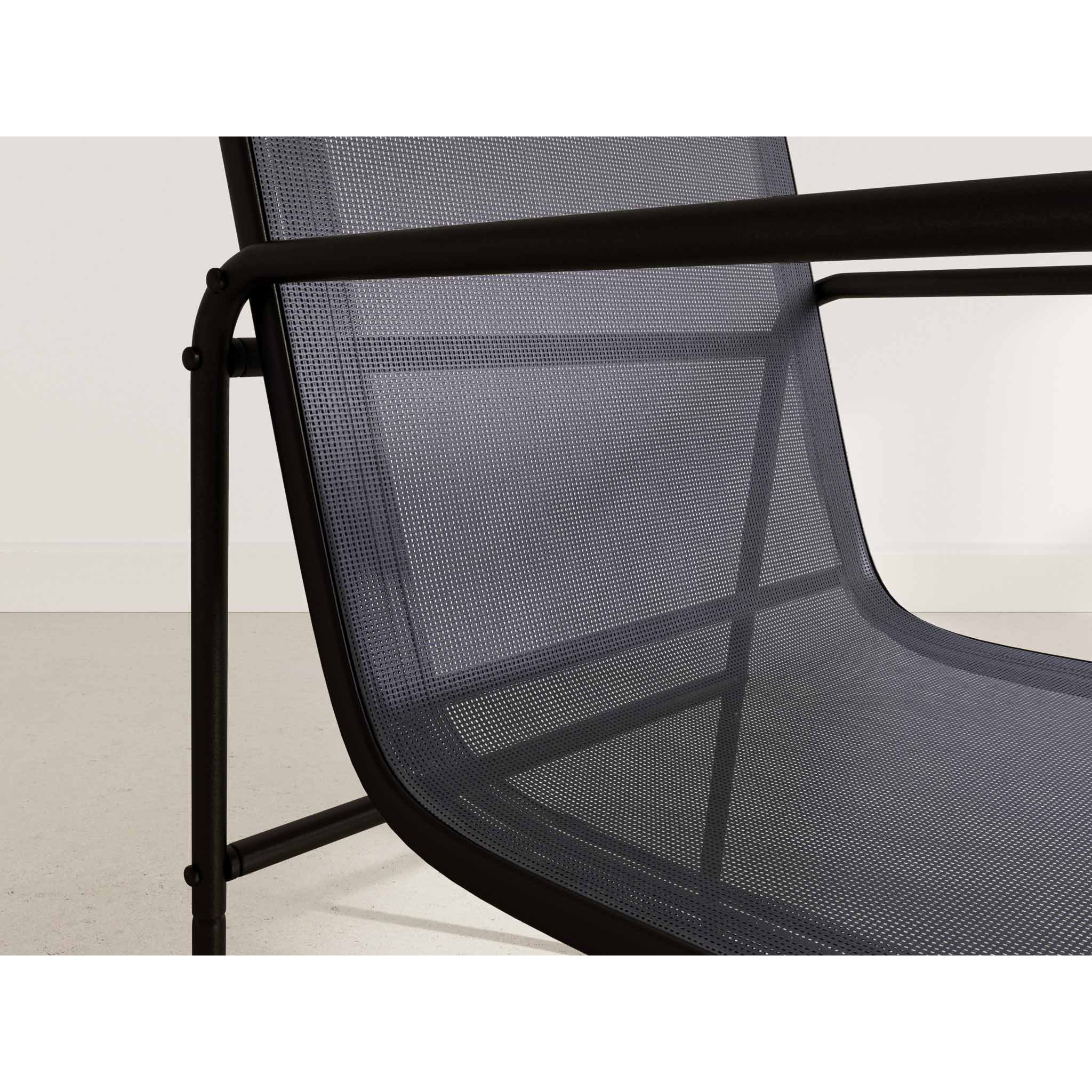 Murillo - ensemble table et chaises de jardin - 6 personnes - noir et gris - Noir / Gris