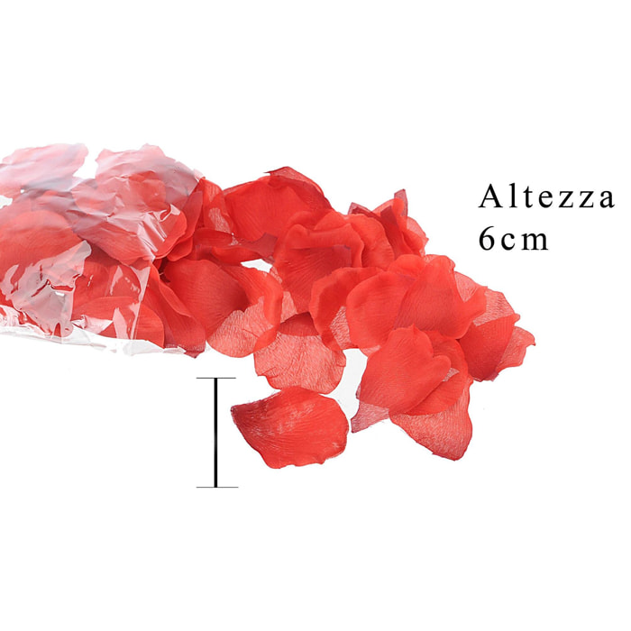 Petali Di Rosa 100 Pezzi. Altezza 6 Cm - Pezzi 6 - 18X26,5X0,1cm - Colore: Rosso - Bianchi Dino - Decorazioni Varie