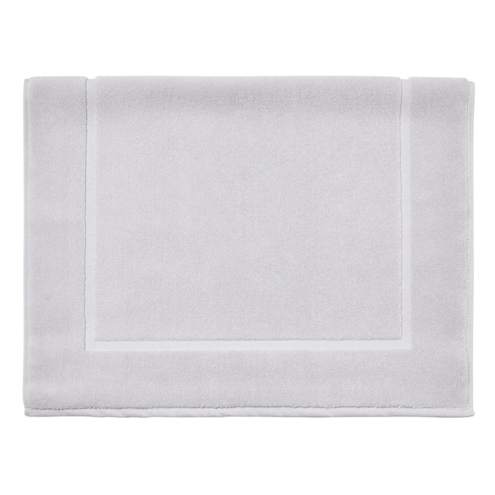 Tapis de bain uni en coton, AQUA, Gris