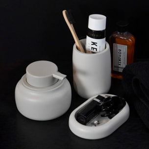 Porte-savon ZAC en polyresine – finition greige mate, design moderne