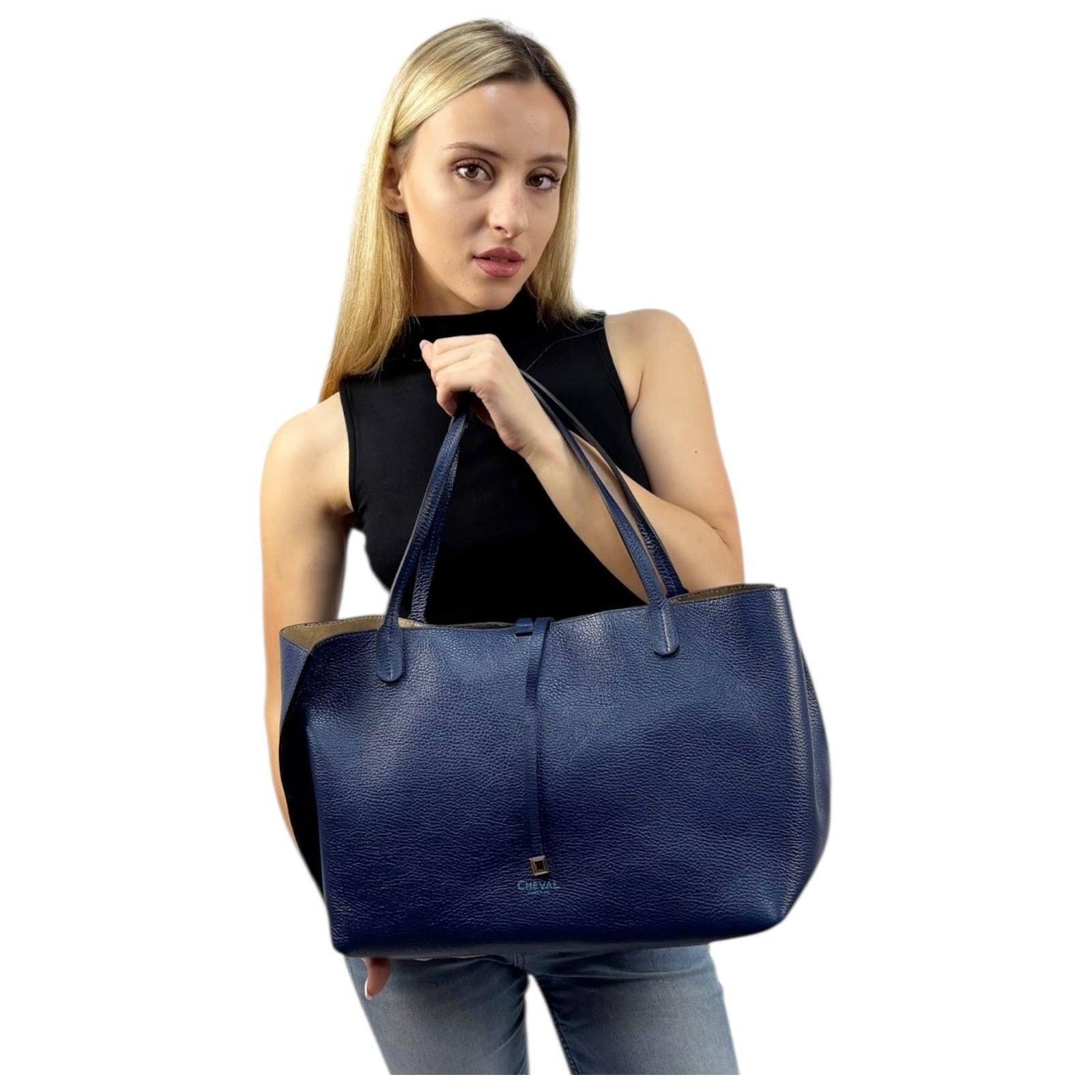 Borsa a spalla Cheval Firenze Clarice Blu