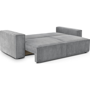 Canapé convertible 3 places en velours côtelé - HARPER