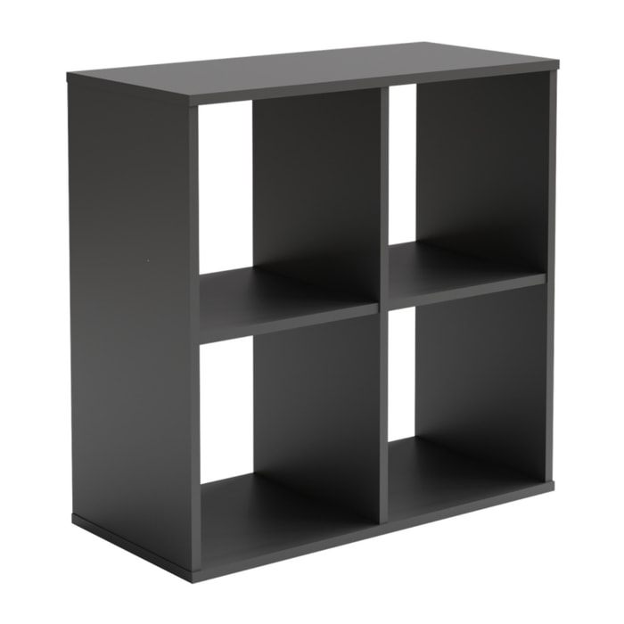 Libreria a cubi Loni 2x2 grigio scuro