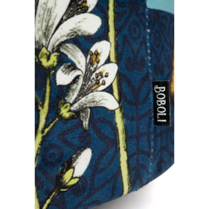 Pouf contenitore Excelsa Boboli in velluto e legno 39x39x43 cm multicolore