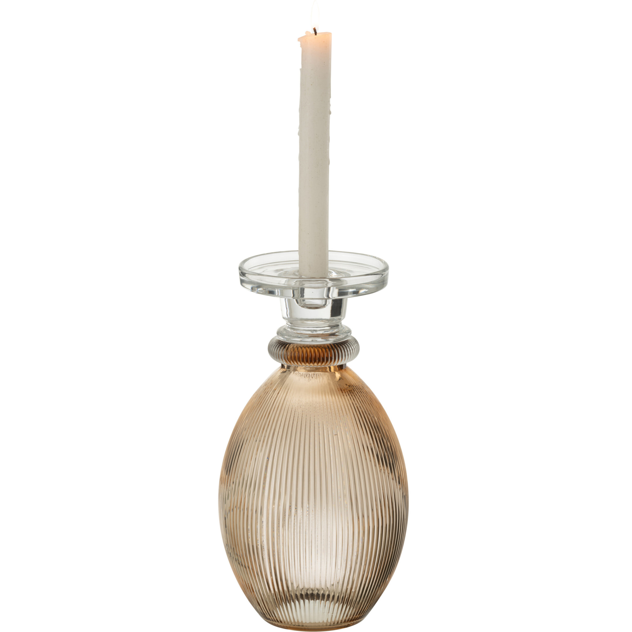 J-Line chandelier/vase Malik - verre - taupe/transparent