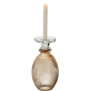 J-Line chandelier/vase Malik - verre - taupe/transparent