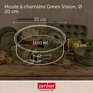 Ensemble avec 1 Moule à manqué à charnière, 1 spatule Zenker et 2 bols à mixer en inox Fackelmann