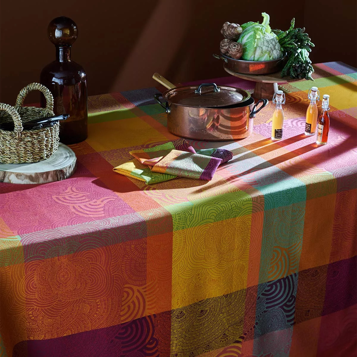 Serviette Mille rainures flamboyant