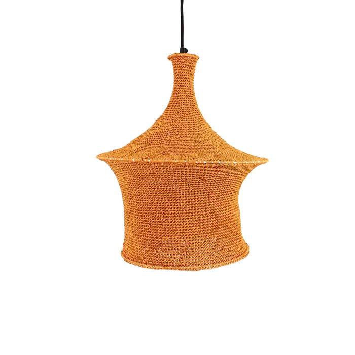 Suspension en coton tricoté terracotta h51cm  AZIZA