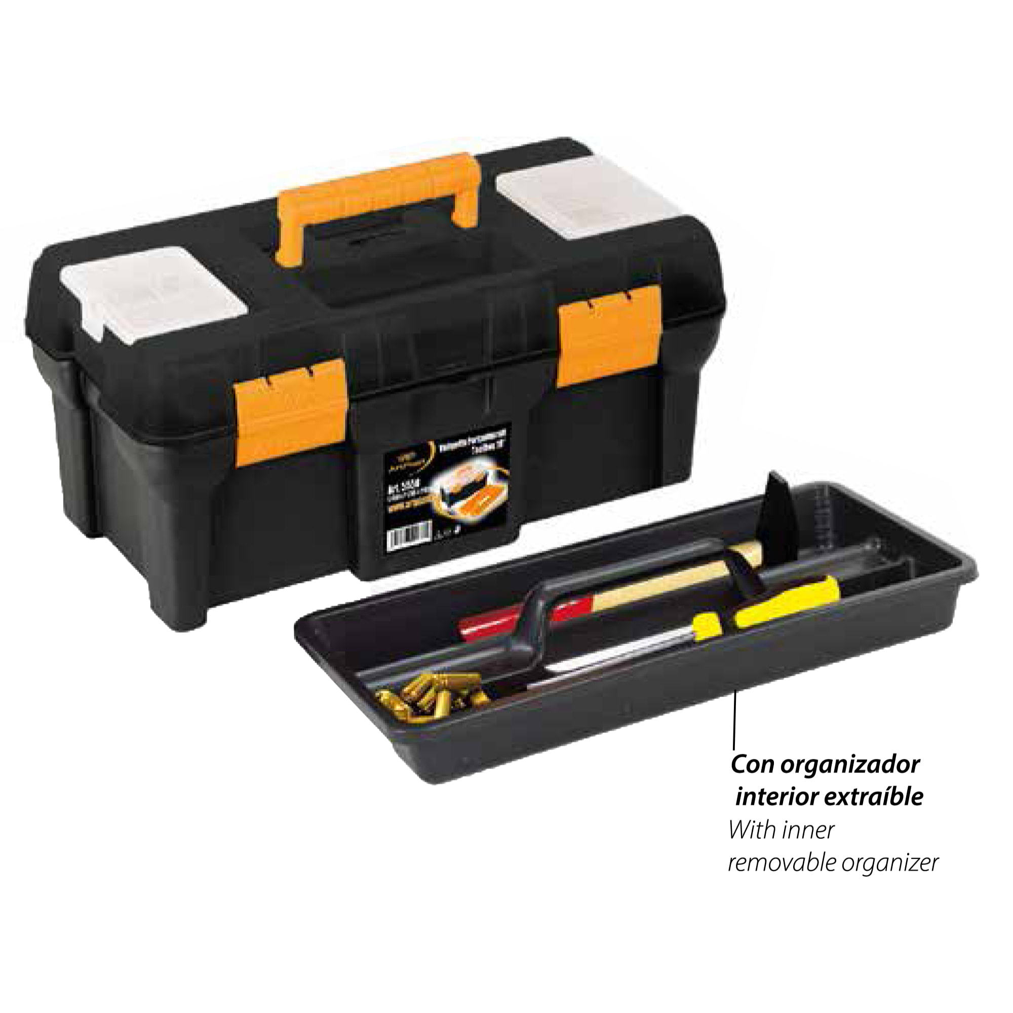 Caja de herramientas con bandeja interior y organizadores 45cm, Artplast