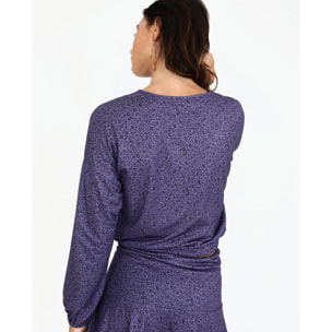 Blusa de mujer estampada manga larga