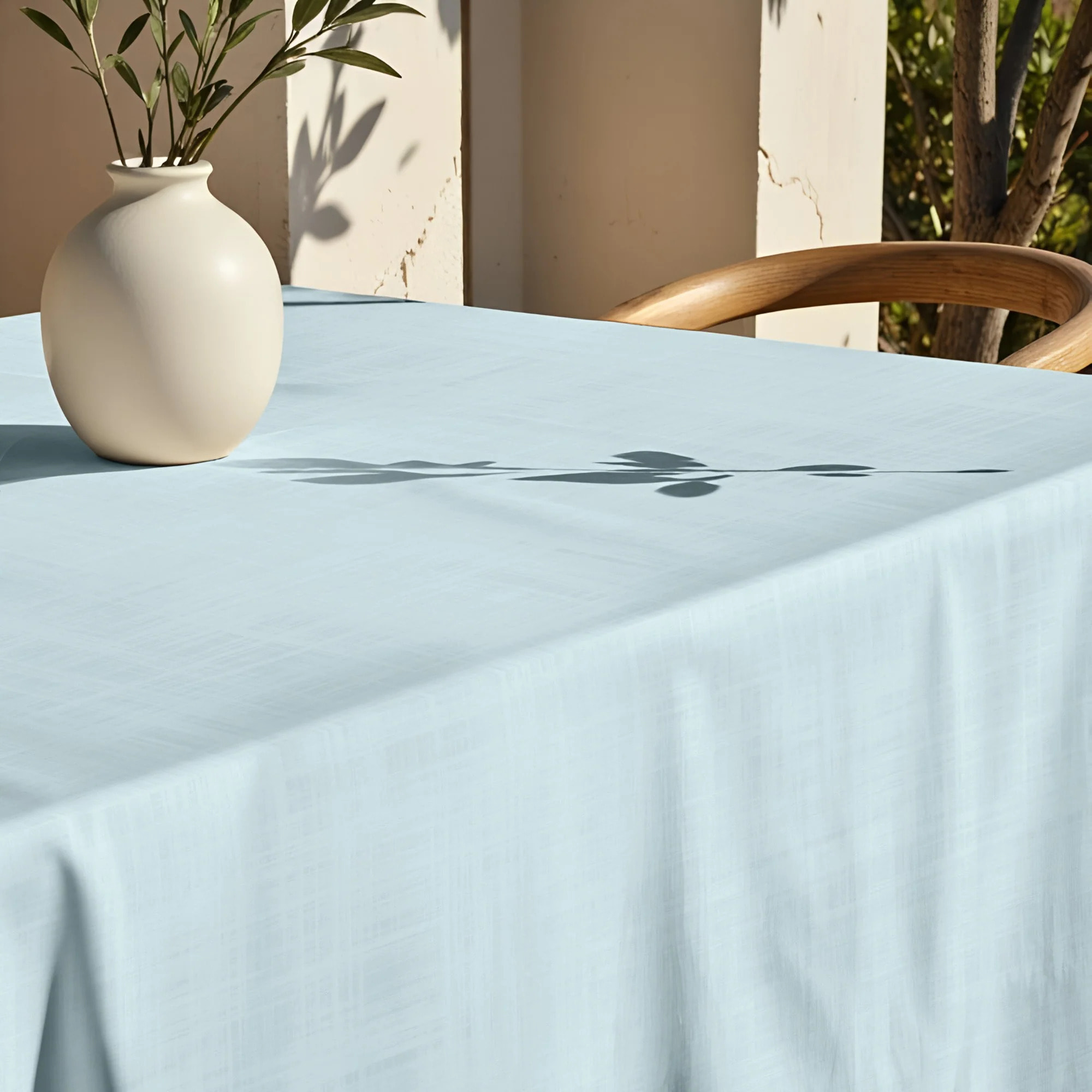 Nappe anti-taches au toucher tissu Bleu