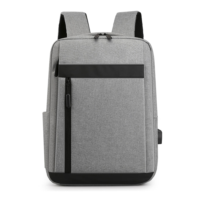 DAM Mochila para Laptop con interfaz de carga USB. 28x11x40 Cm. Color: Gris