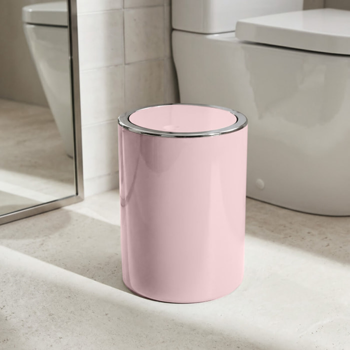 Poubelle à bascule KAMAKA 6L Rose Pastel MSV
