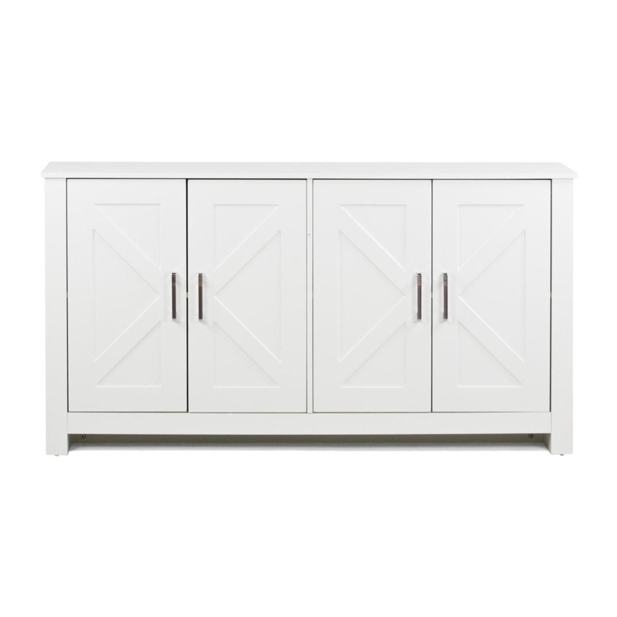Credenza moderna bianca con 4 ante 150x40x80 cm