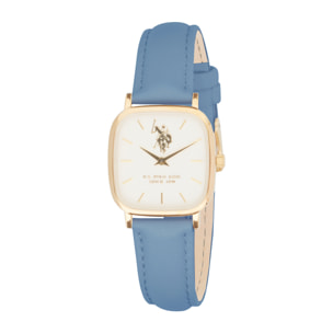 Orologio U.S. Polo Assn. in pelle azzurro