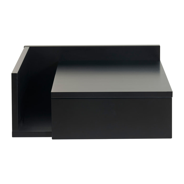 Table de chevet murale noire avec tiroir NASTY