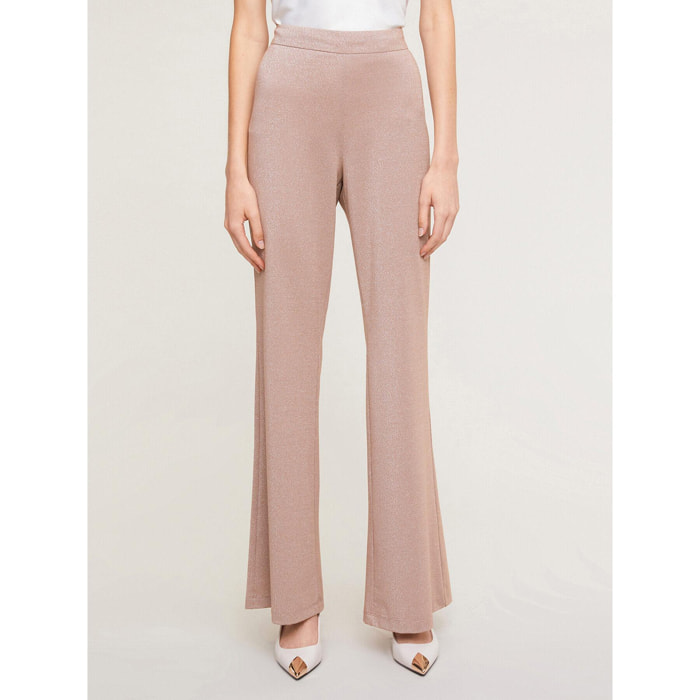 Motivi - Pantaloni flare lurex - Beige