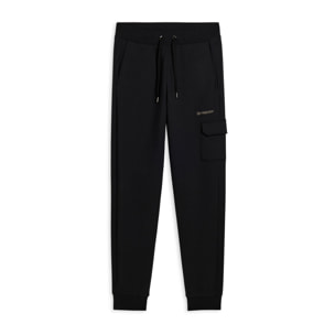 Pantaloni in felpa con tasca cargo e fondo a polsino