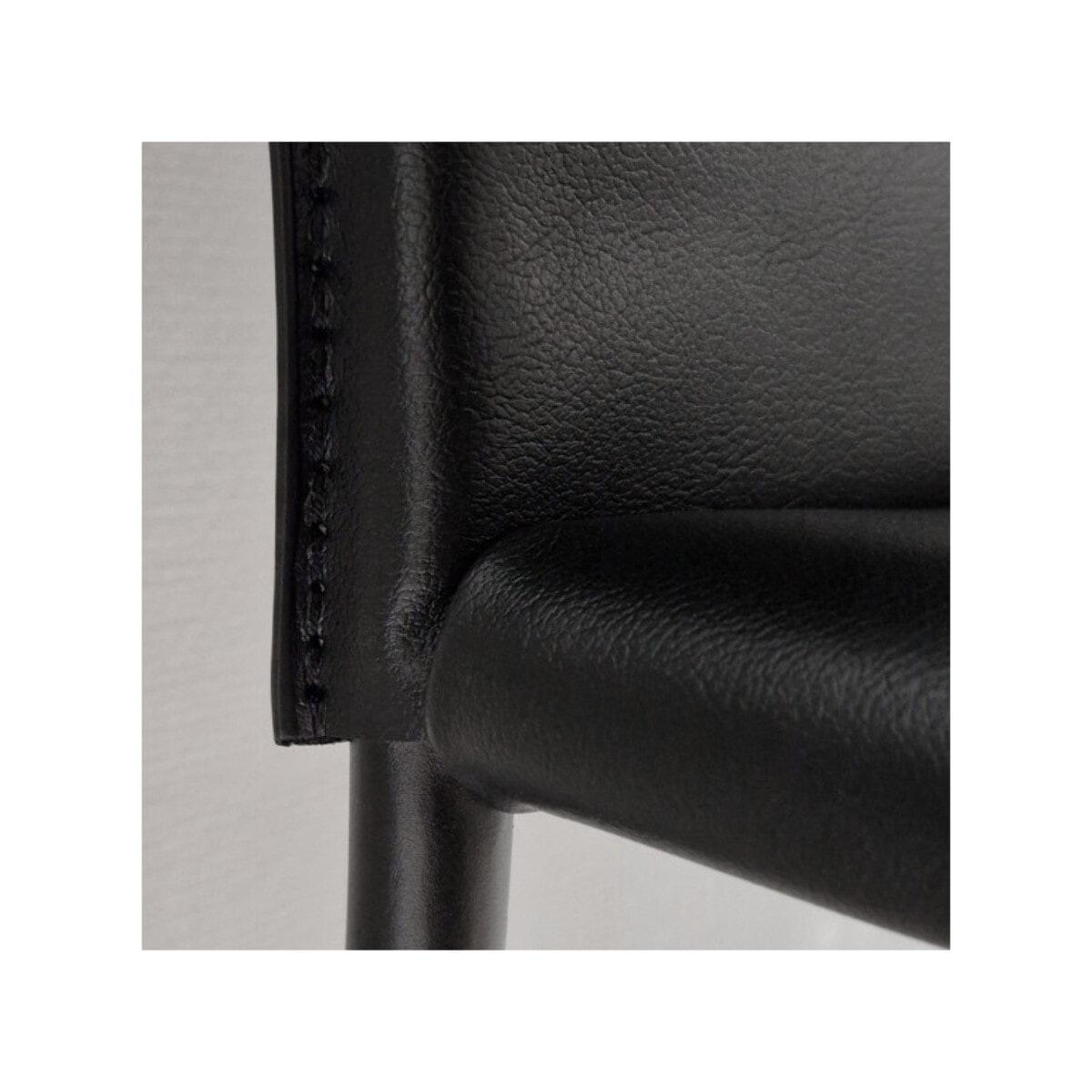 Chaise de bar avec dossier en simili & piétement en métal - SANDY