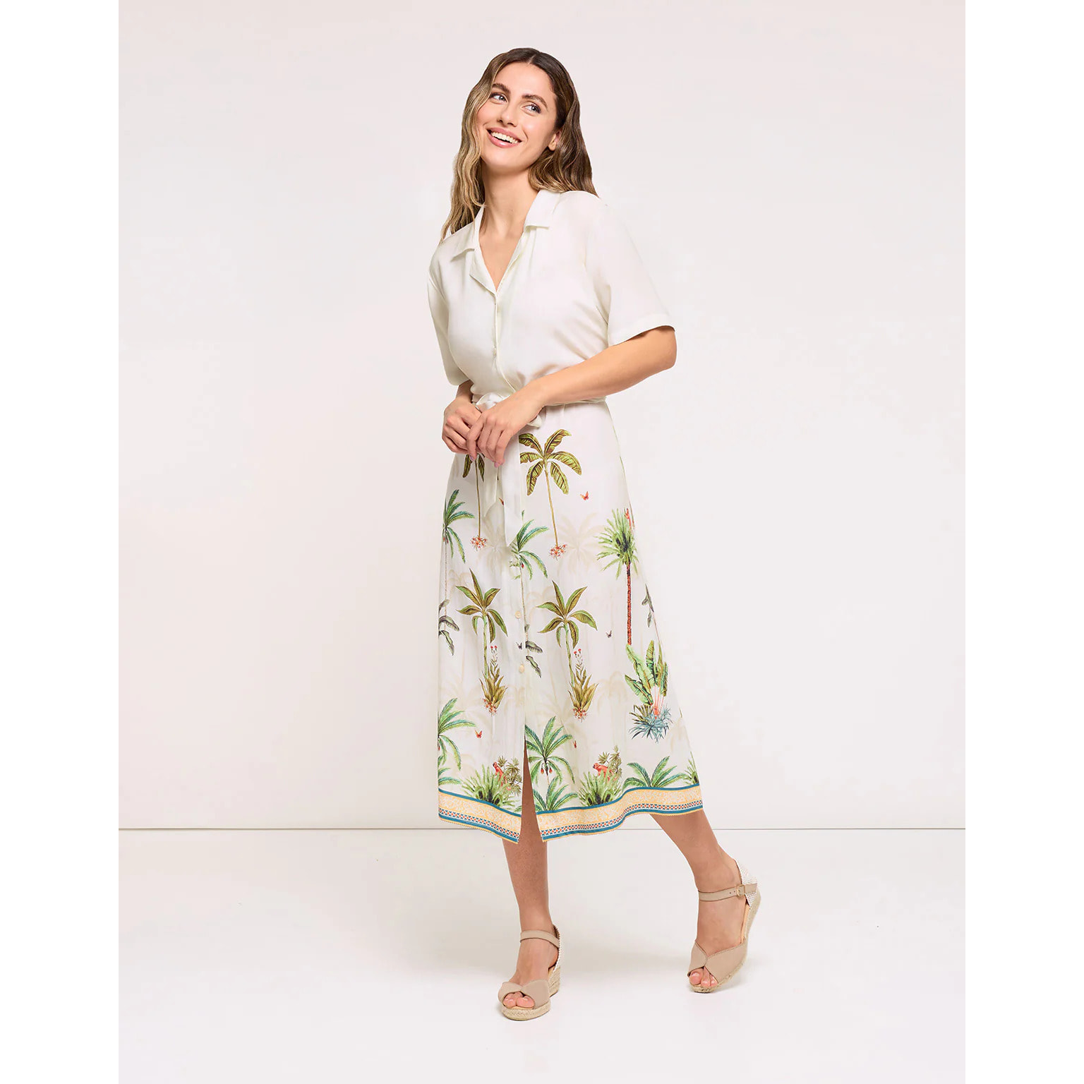 Vestido Midi Beige Claro - Visams