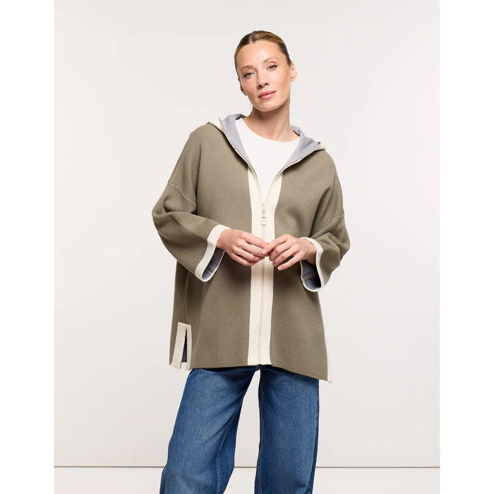 Chaqueta Poncho Caqui - Melbina