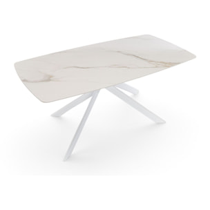 Tavolo SAINT FLORENT in ceramica finitura calacatta oro 180x90x76 cm