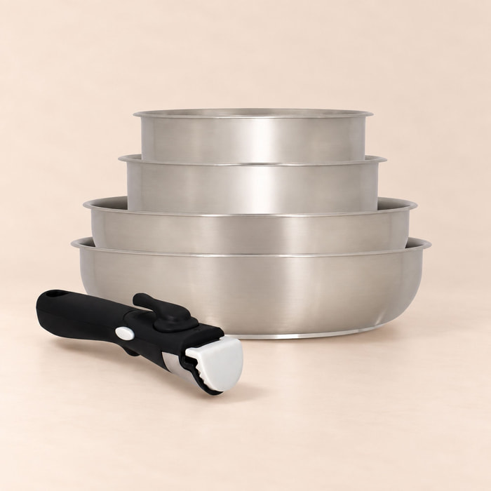 Batterie de cuisine 5 pièces en acier inoxydable - tous feux IRIS