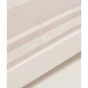 Funda cojín algodón rayas Belton2 color piedra 100% Algodón