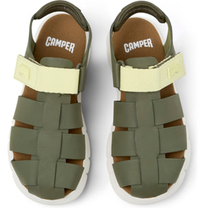 Sandalias - CAMPER Oruga Sandal - Verde - Piel de ante
