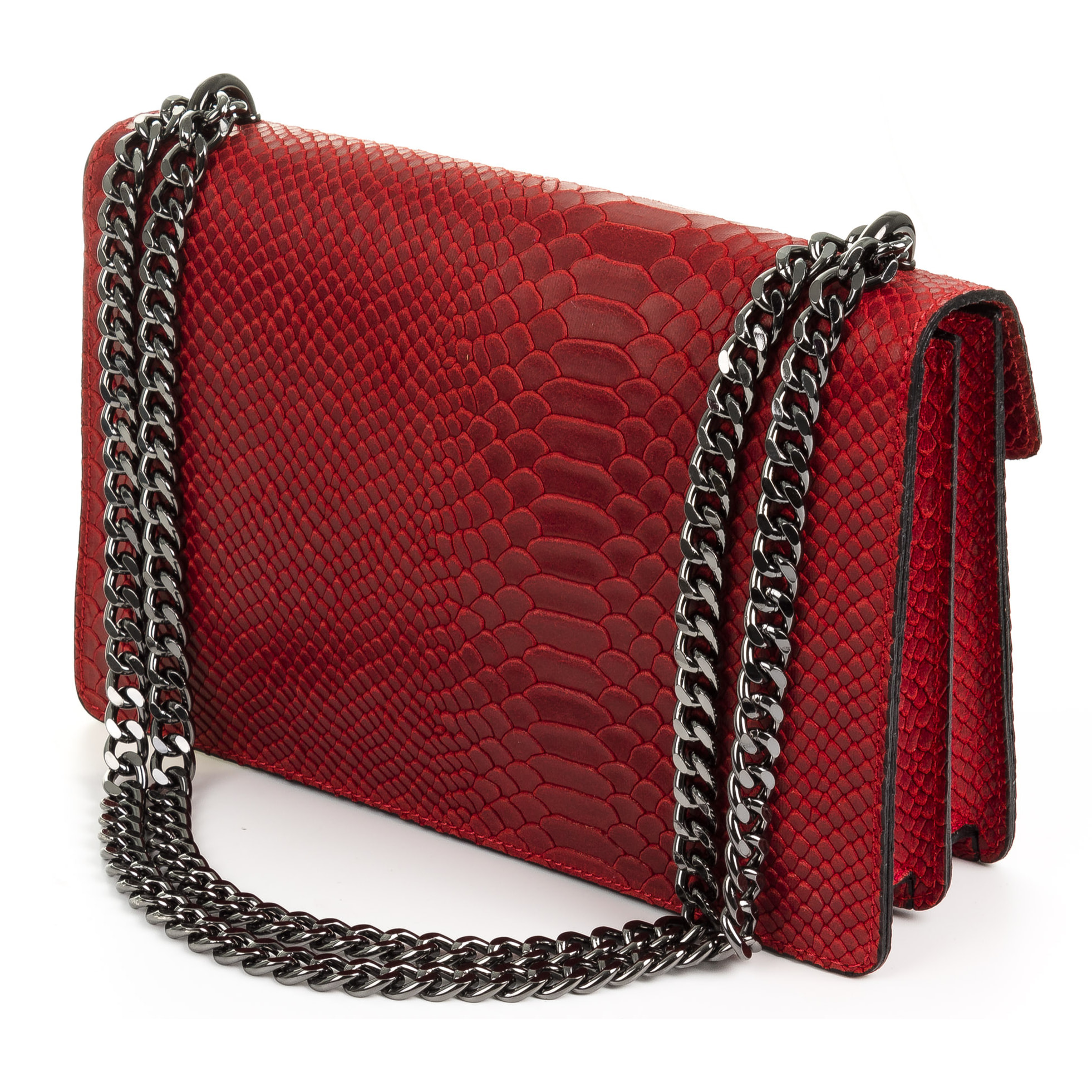 Luce Borsa a mano Donna.Pelle autentica Camoscio Inciso Serpente