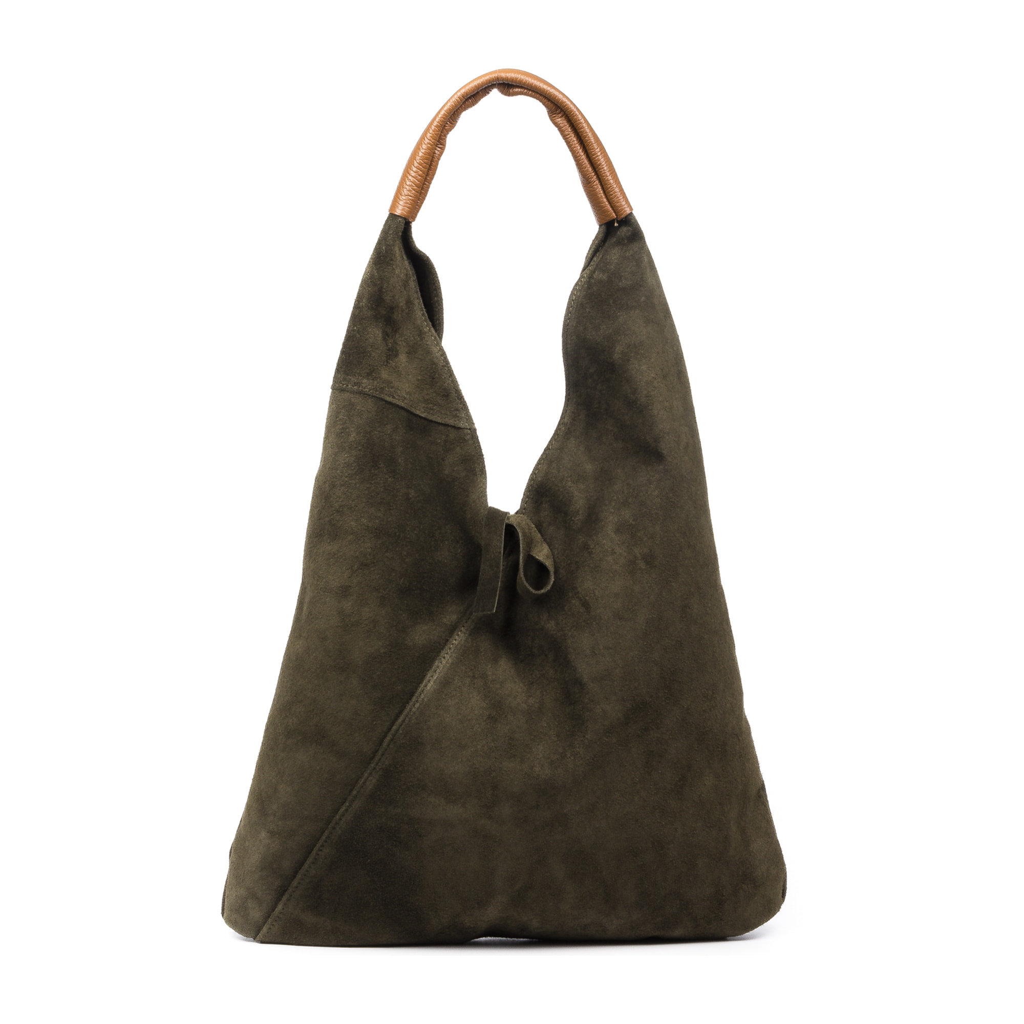 Agnana Bolso Shopper Mujer. Piel auténtica Gamuza y Dollaro.