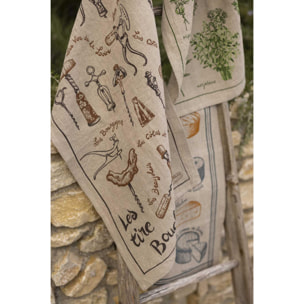 Torchon lin Les herbes